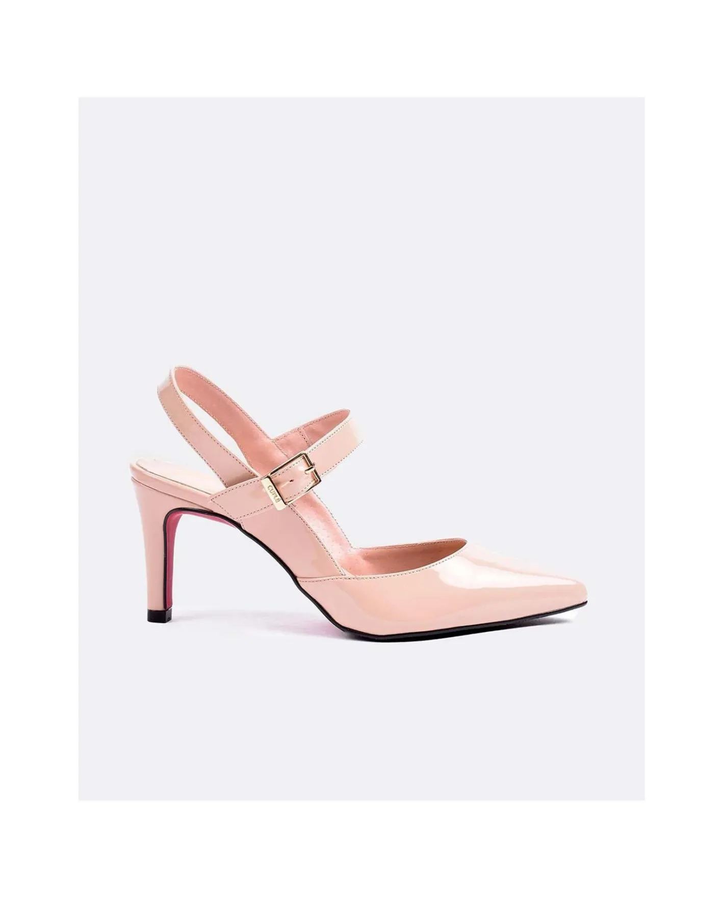 Cuplé Salon Destalonado Hebilla Charol Sable^Mujer Salones & Stilletos