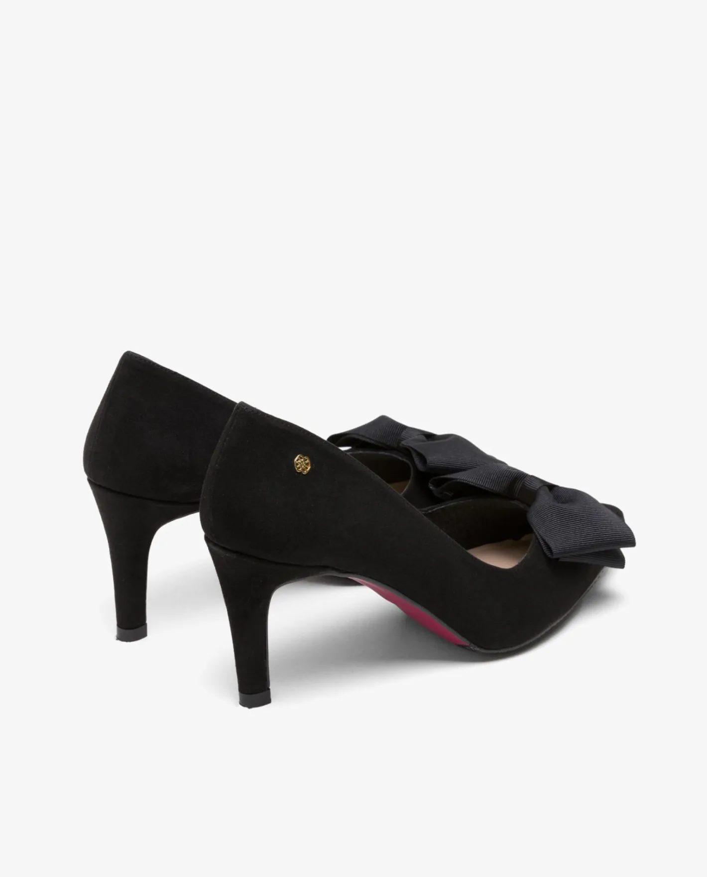 Cuplé Salon Lazo Ultrasuede Negro^Mujer Salones & Stilletos