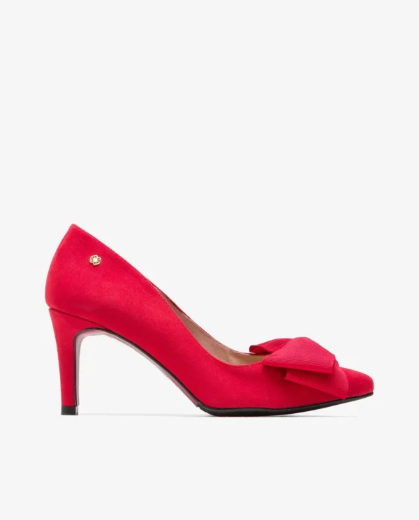 Cuplé Salon Lazo Ultrasuede Rojo^Mujer Salones & Stilletos