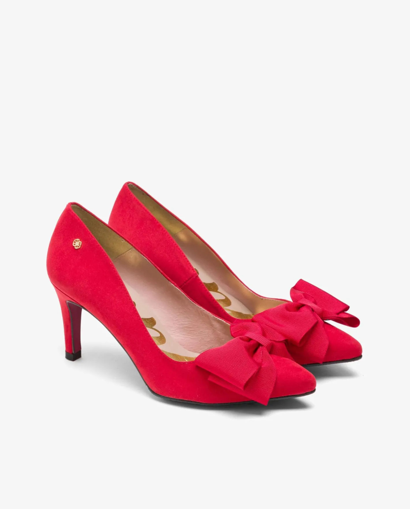 Cuplé Salon Lazo Ultrasuede Rojo^Mujer Salones & Stilletos