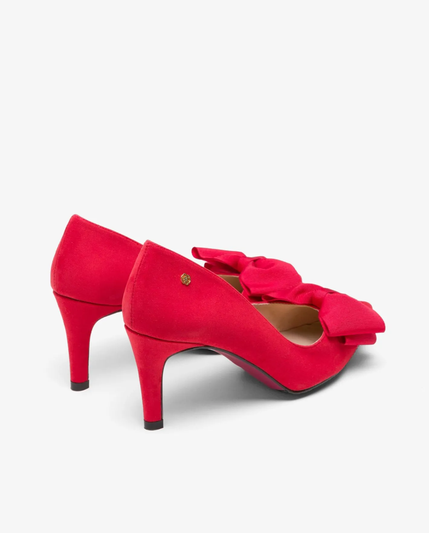 Cuplé Salon Lazo Ultrasuede Rojo^Mujer Salones & Stilletos
