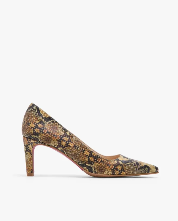Cuplé Salon Medio Serpiente Mostaza^Mujer Salones & Stilletos