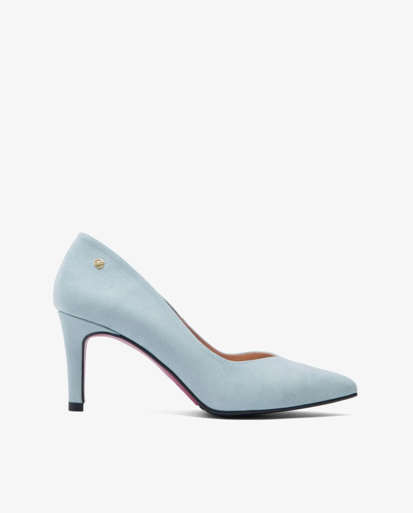 Cuplé Salon Pico Ultrasuede Celeste^Mujer Salones & Stilletos