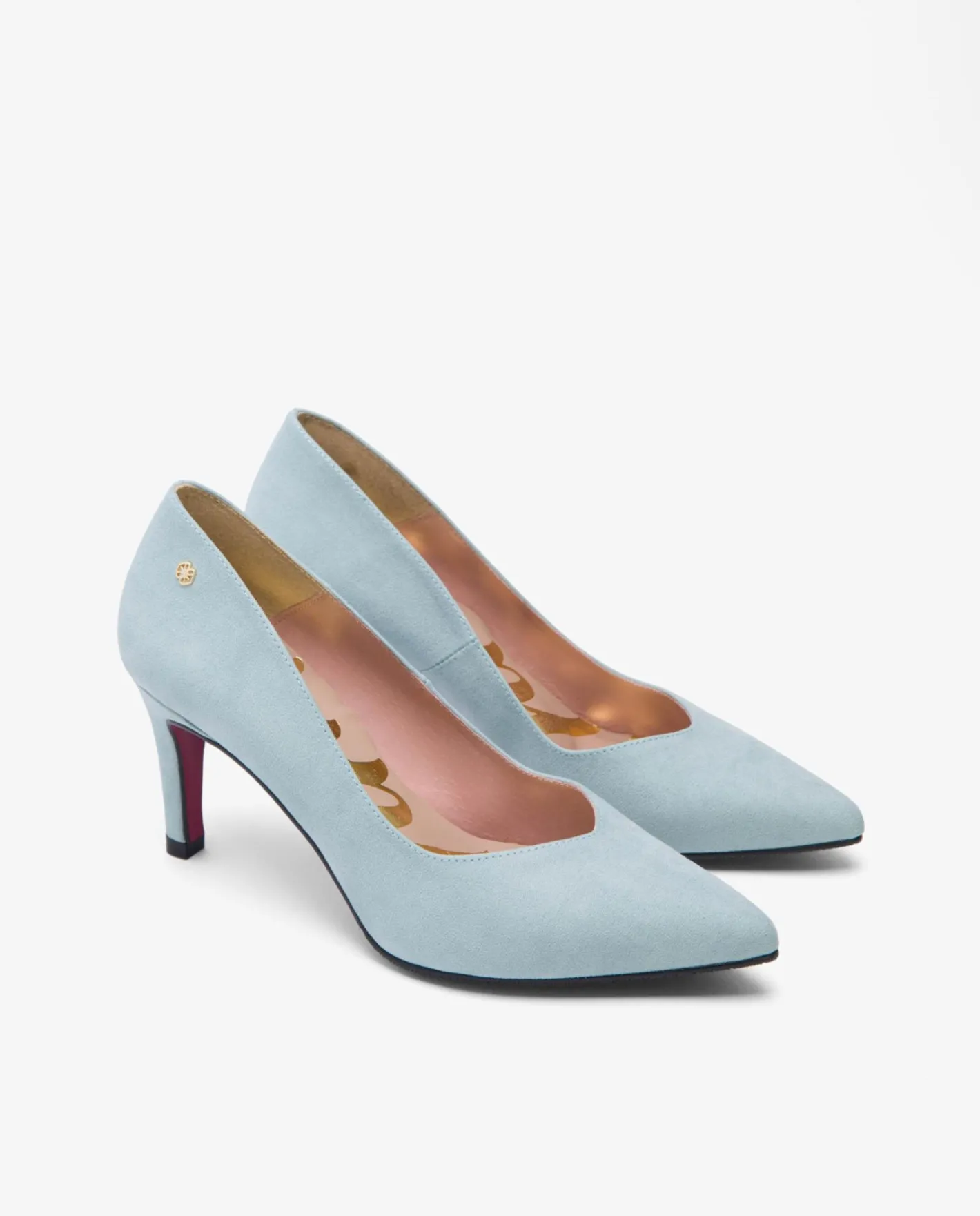 Cuplé Salon Pico Ultrasuede Celeste^Mujer Salones & Stilletos