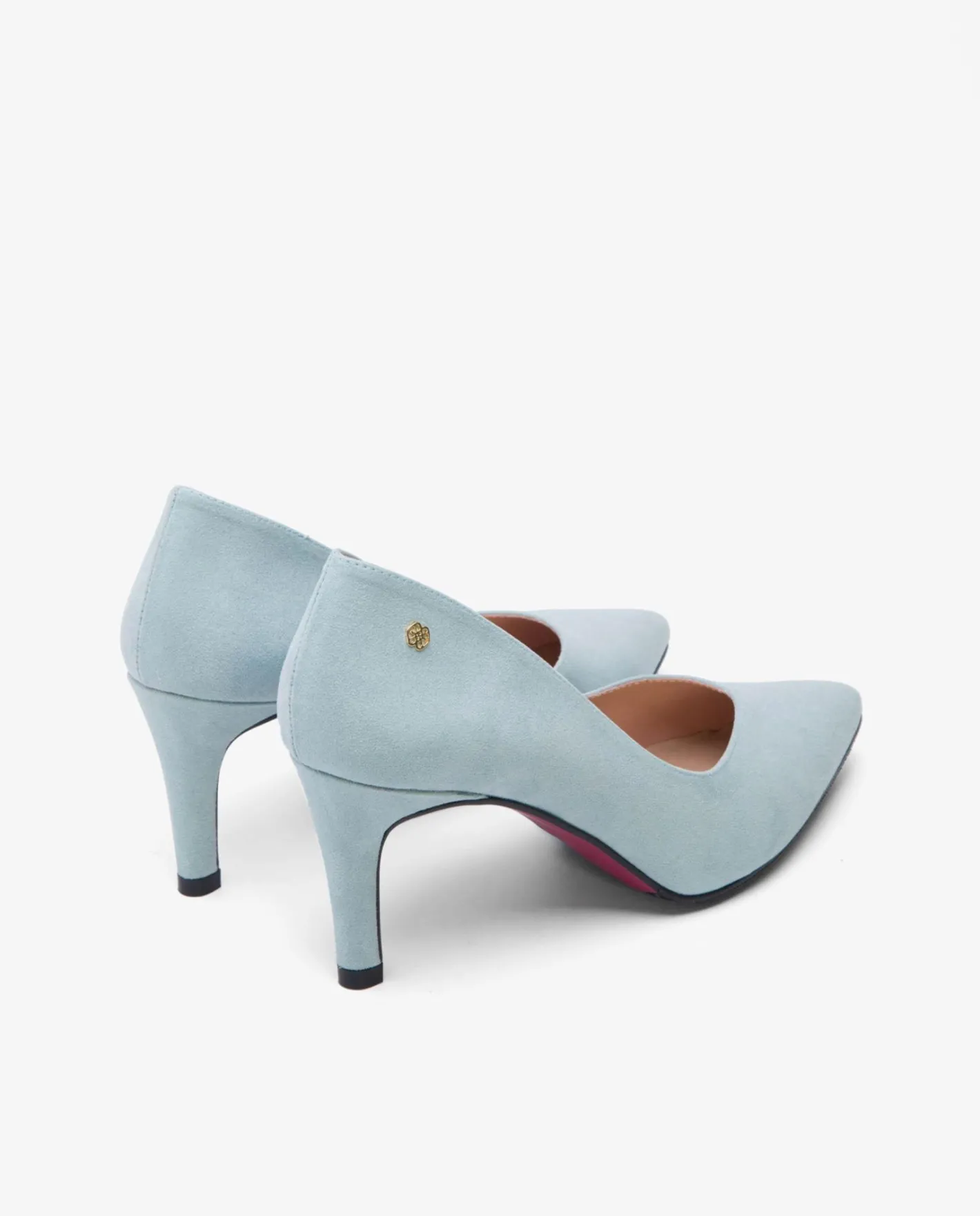 Cuplé Salon Pico Ultrasuede Celeste^Mujer Salones & Stilletos