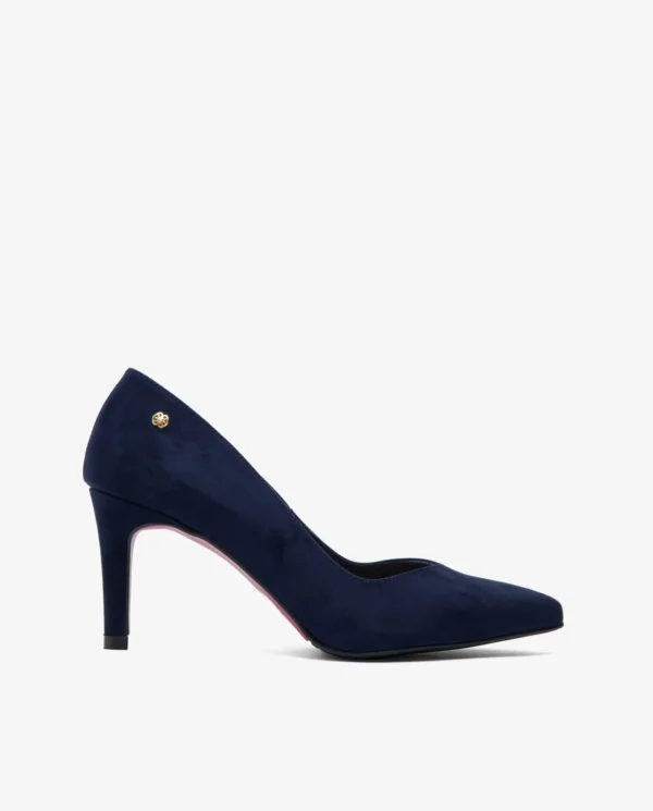Cuplé Salon Pico Ultrasuede Marino^Mujer Salones & Stilletos