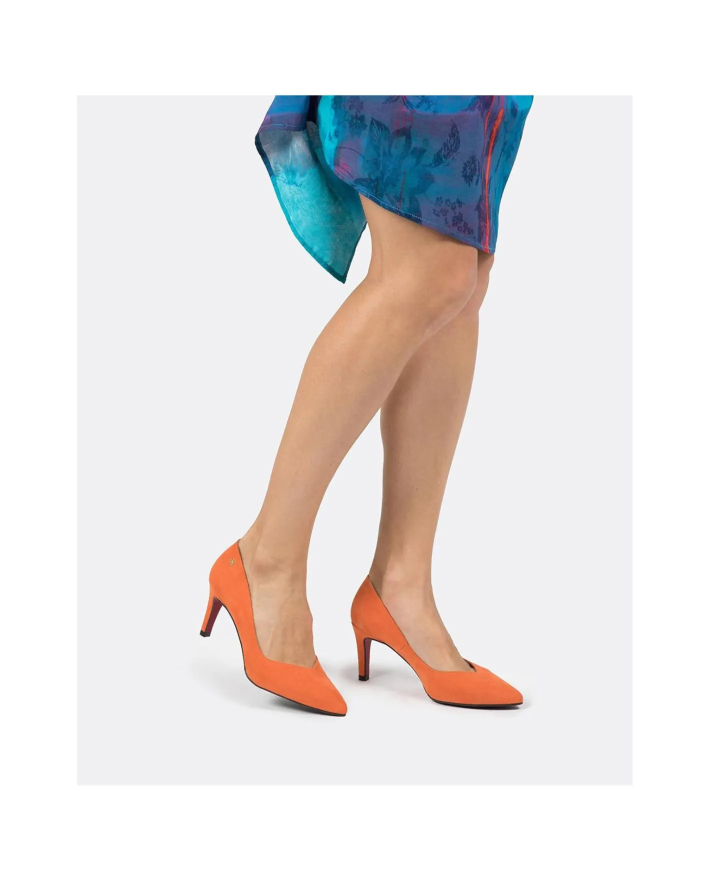 Cuplé Salon Pico Ultrasuede Naranja^Mujer Salones & Stilletos