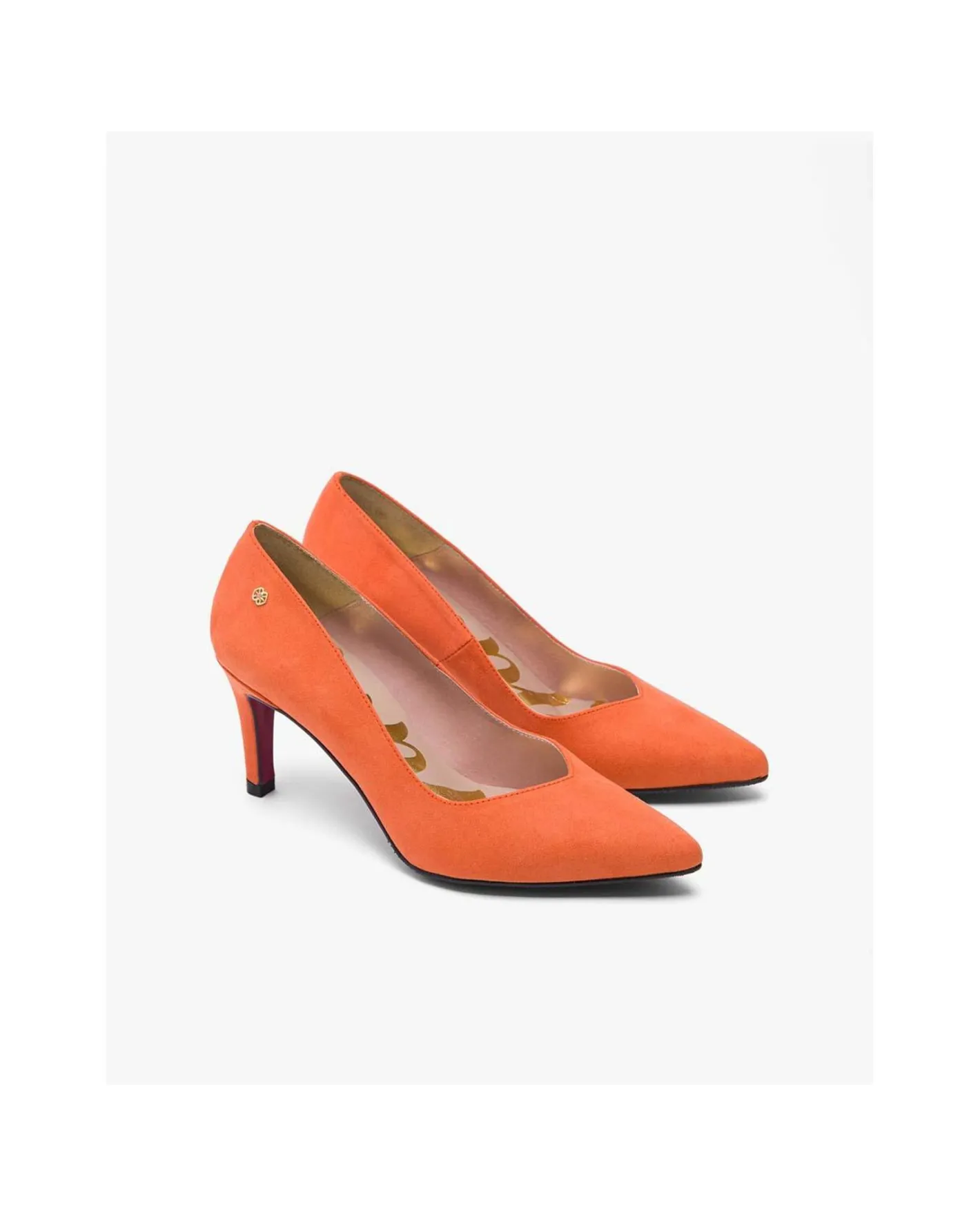 Cuplé Salon Pico Ultrasuede Naranja^Mujer Salones & Stilletos