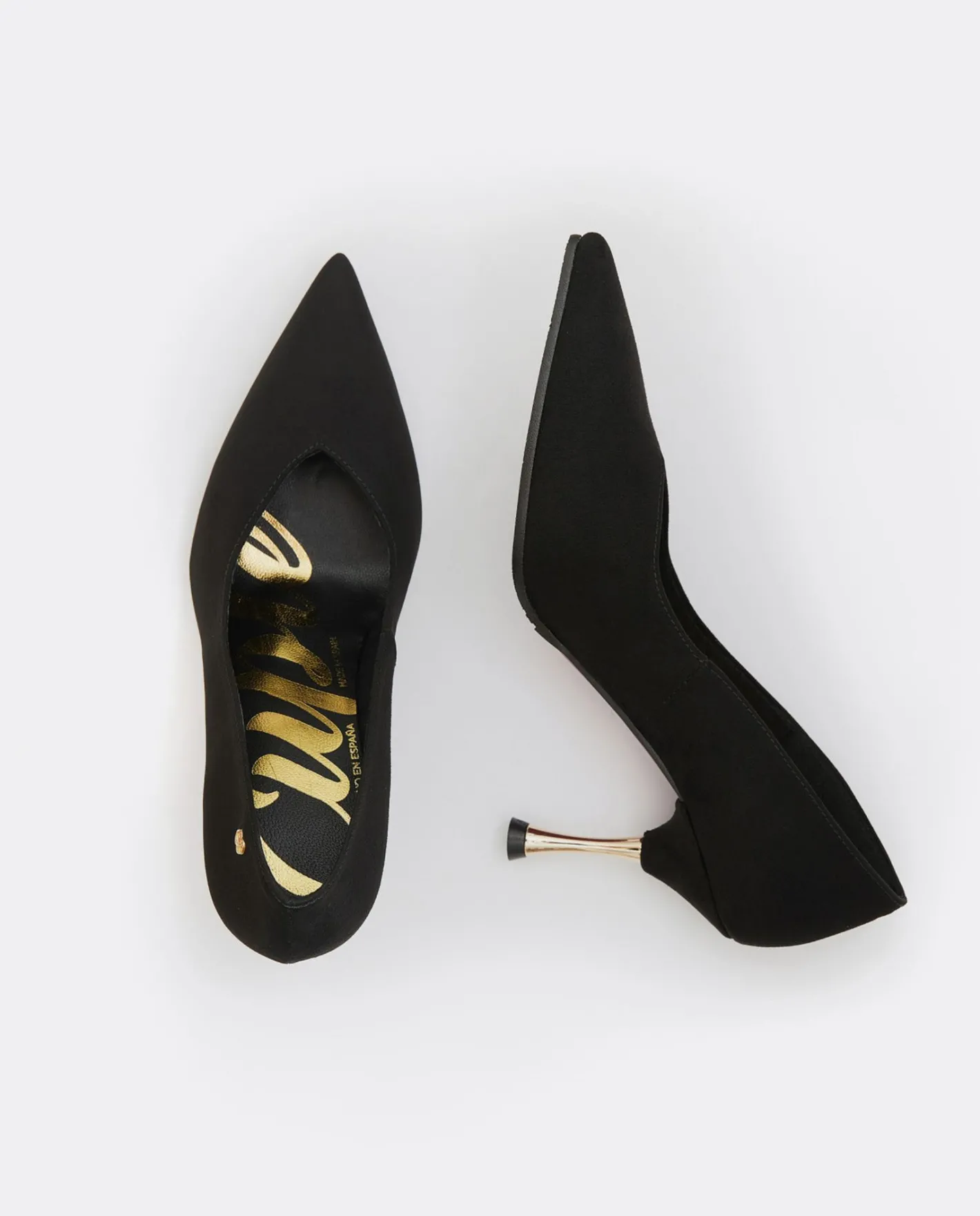 Cuplé Salon Pico Ultrasuede Negro^Mujer Salones & Stilletos