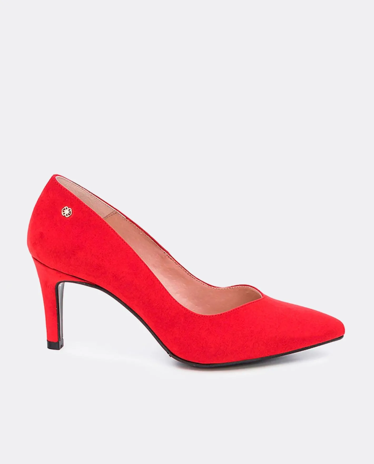 Cuplé Salon Pico Ultrasuede Rojo^Mujer Salones & Stilletos