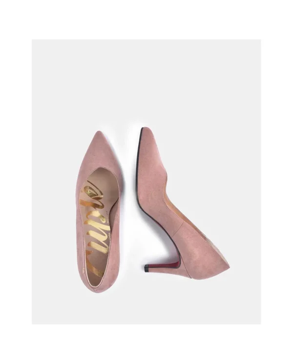 Cuplé Salon Pico Ultrasuede Rosa Palo^Mujer Salones & Stilletos