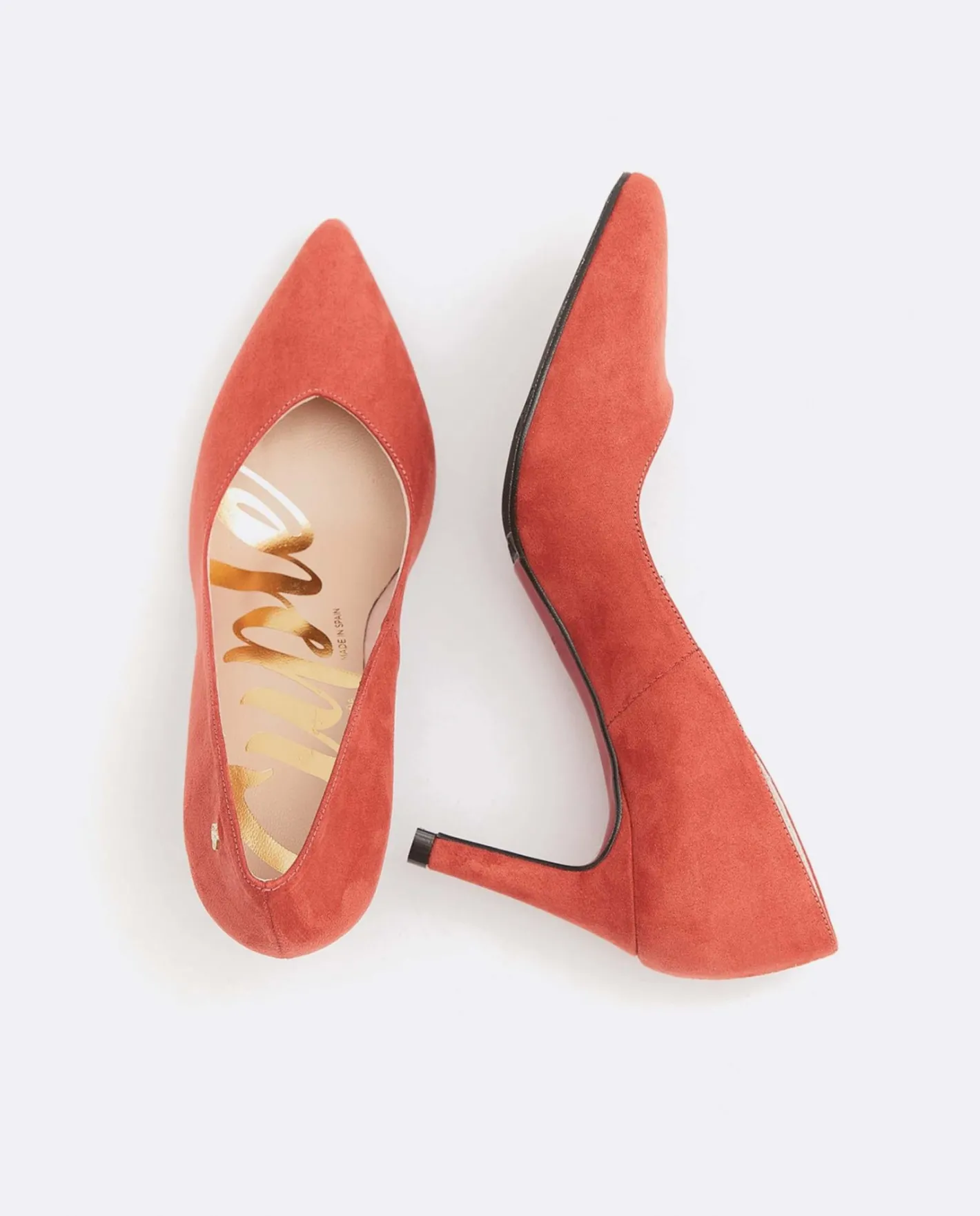 Cuplé Salon Pico Ultrasuede Teja^Mujer Salones & Stilletos