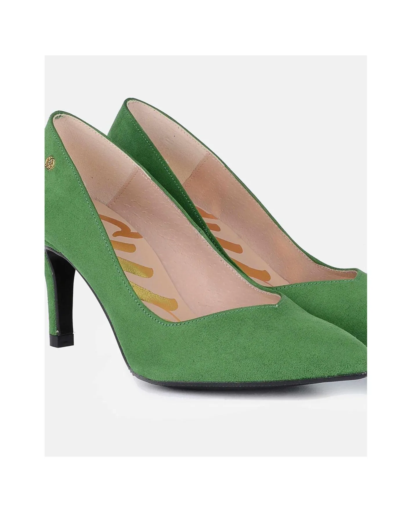 Cuplé Salon Pico Ultrasuede Verde^Mujer Salones & Stilletos