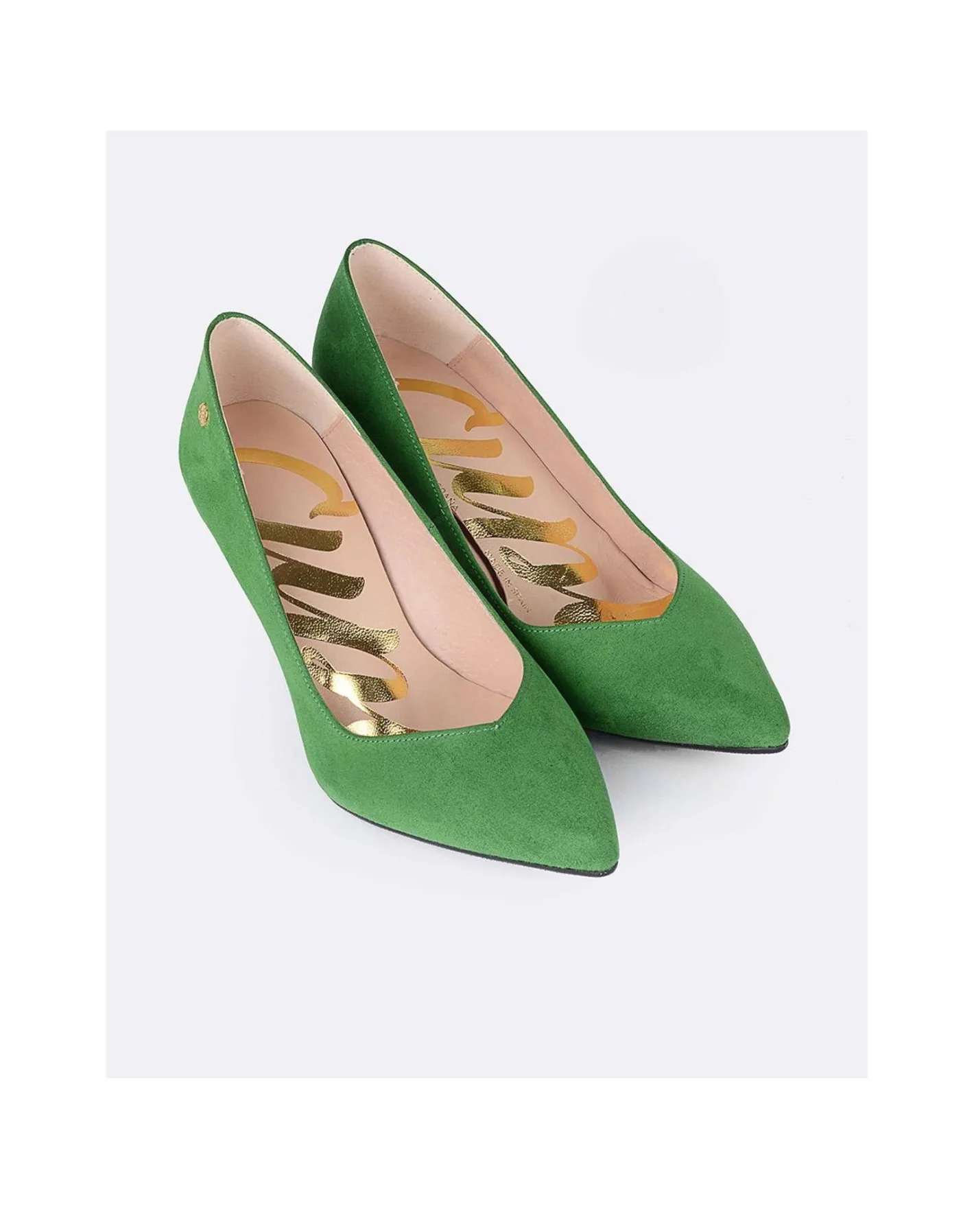 Cuplé Salon Pico Ultrasuede Verde^Mujer Salones & Stilletos