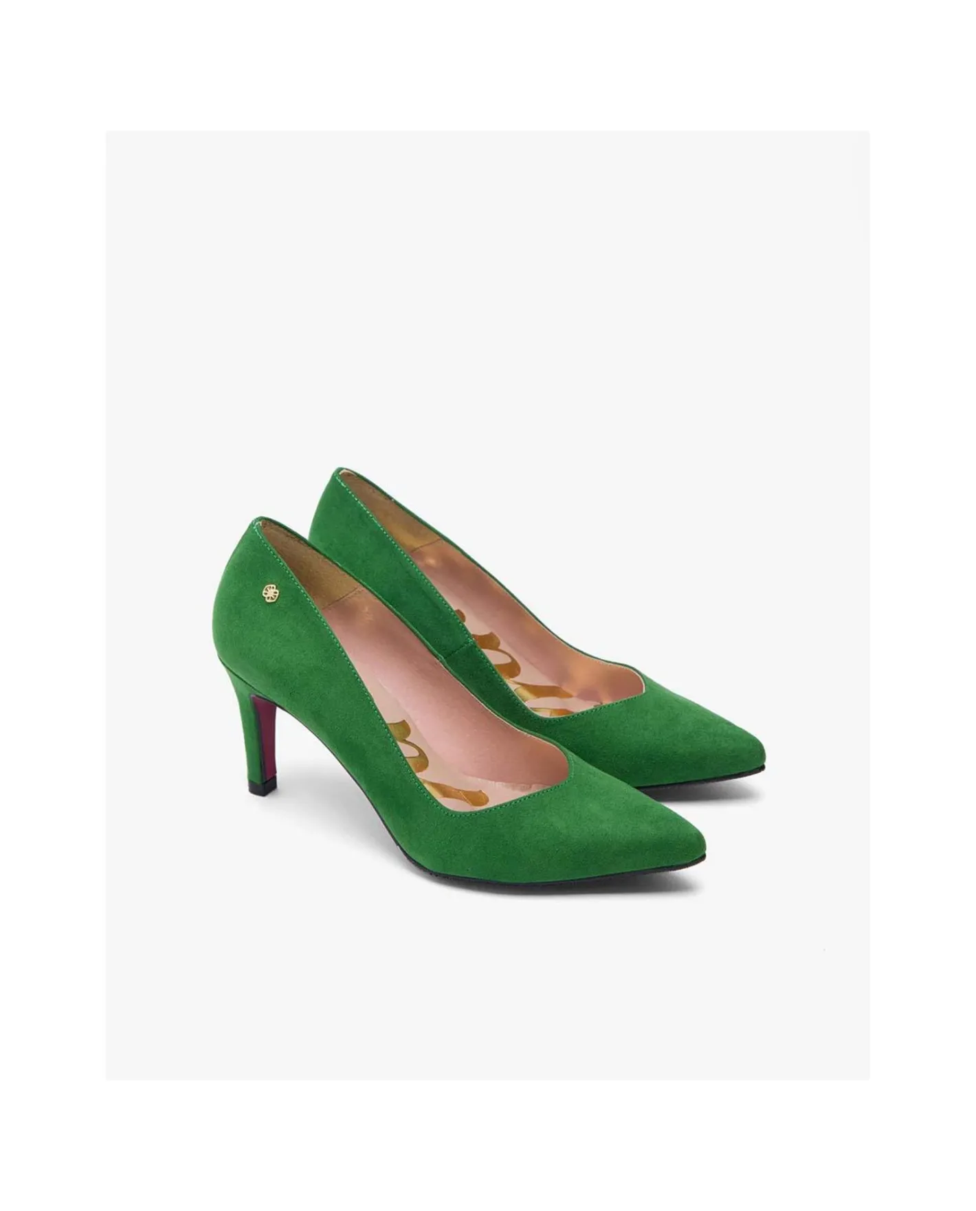 Cuplé Salon Pico Ultrasuede Verde^Mujer Salones & Stilletos