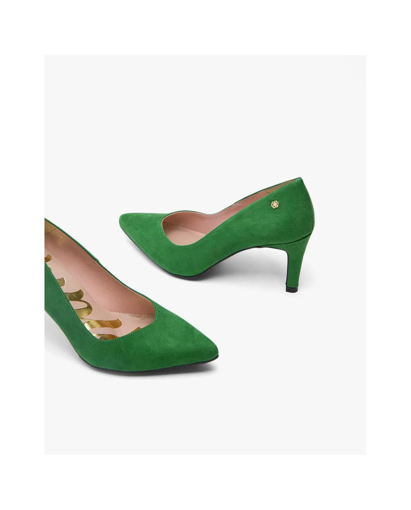 Cuplé Salon Pico Ultrasuede Verde^Mujer Salones & Stilletos