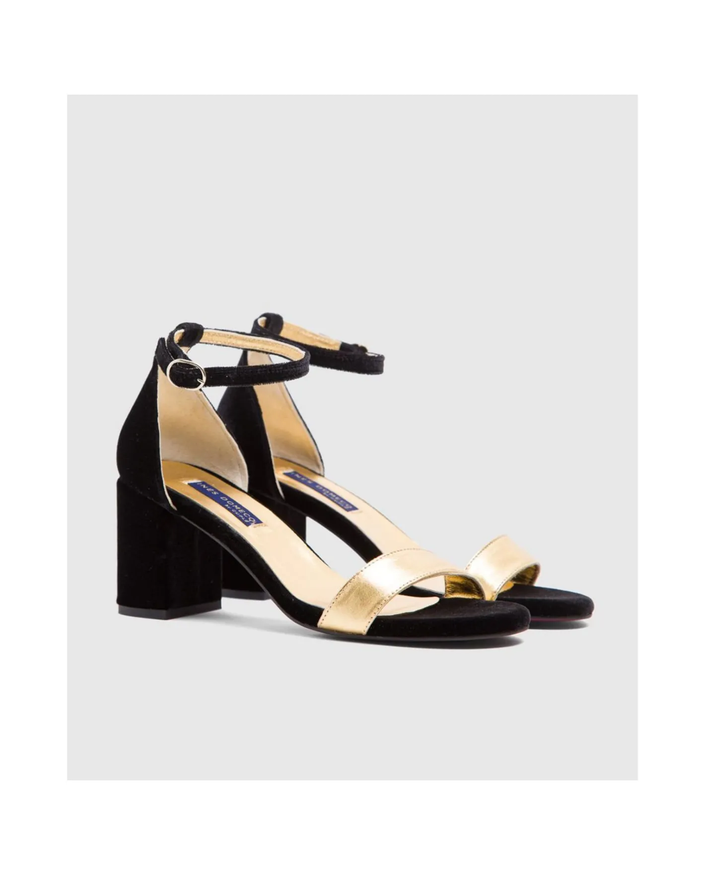 Cuplé Sandalia Alicante Terciopelo Negro^Mujer Special Prices