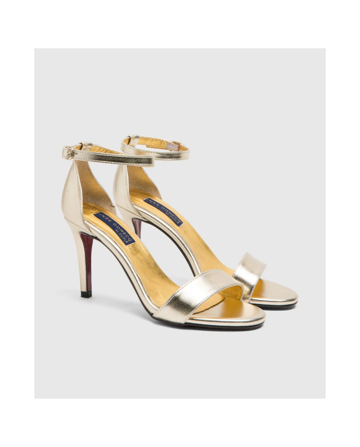 Cuplé Sandalia Almeria Metal Oro^Mujer Zapatos Tacón