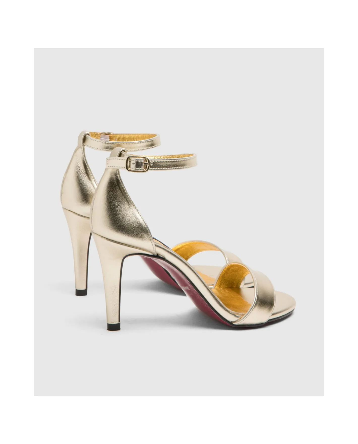 Cuplé Sandalia Almeria Metal Oro^Mujer Zapatos Tacón
