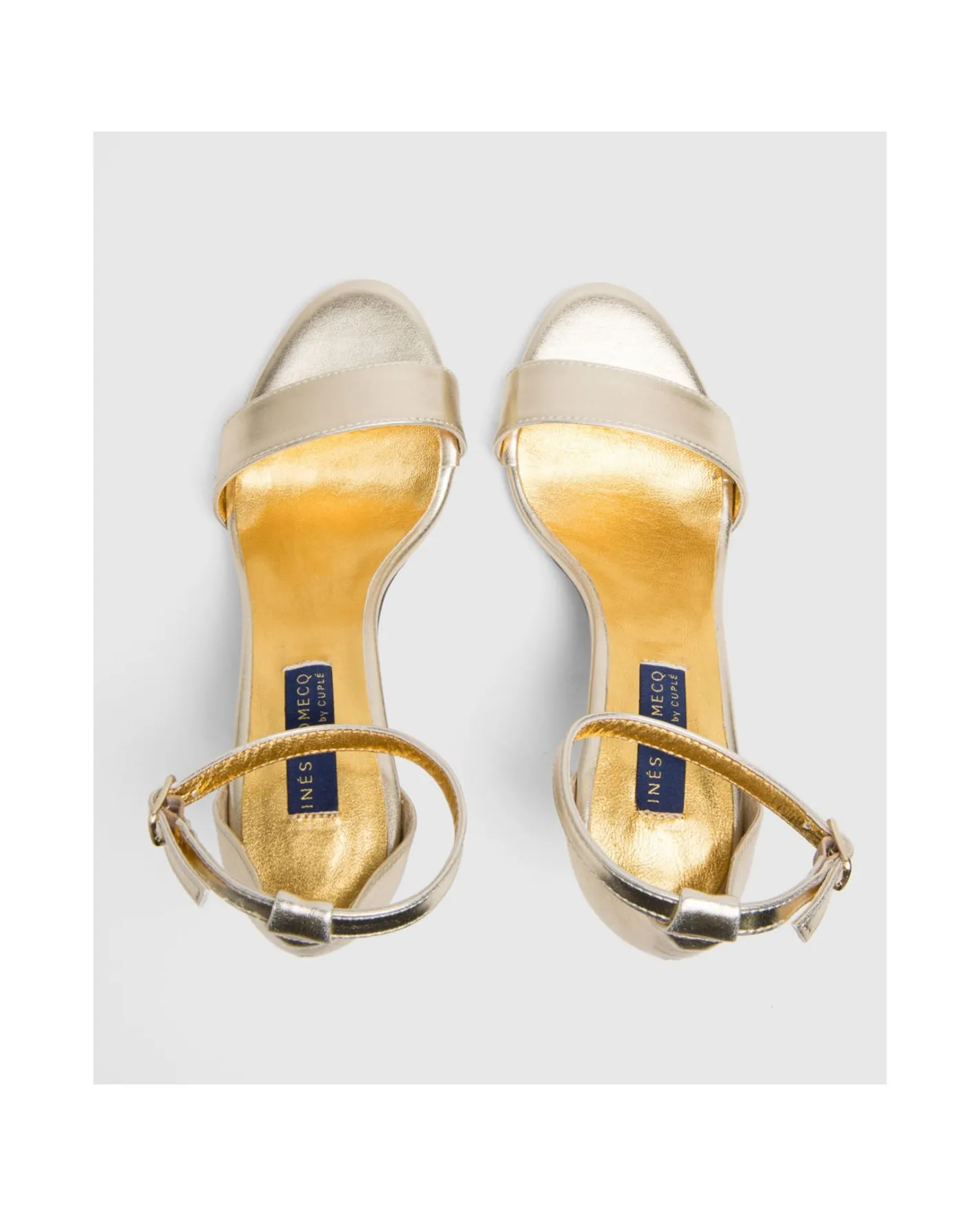 Cuplé Sandalia Almeria Metal Oro^Mujer Zapatos Tacón