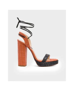 Cuplé Sandalia El Puerto Rafia Naranja^Mujer Zapatos Tacón