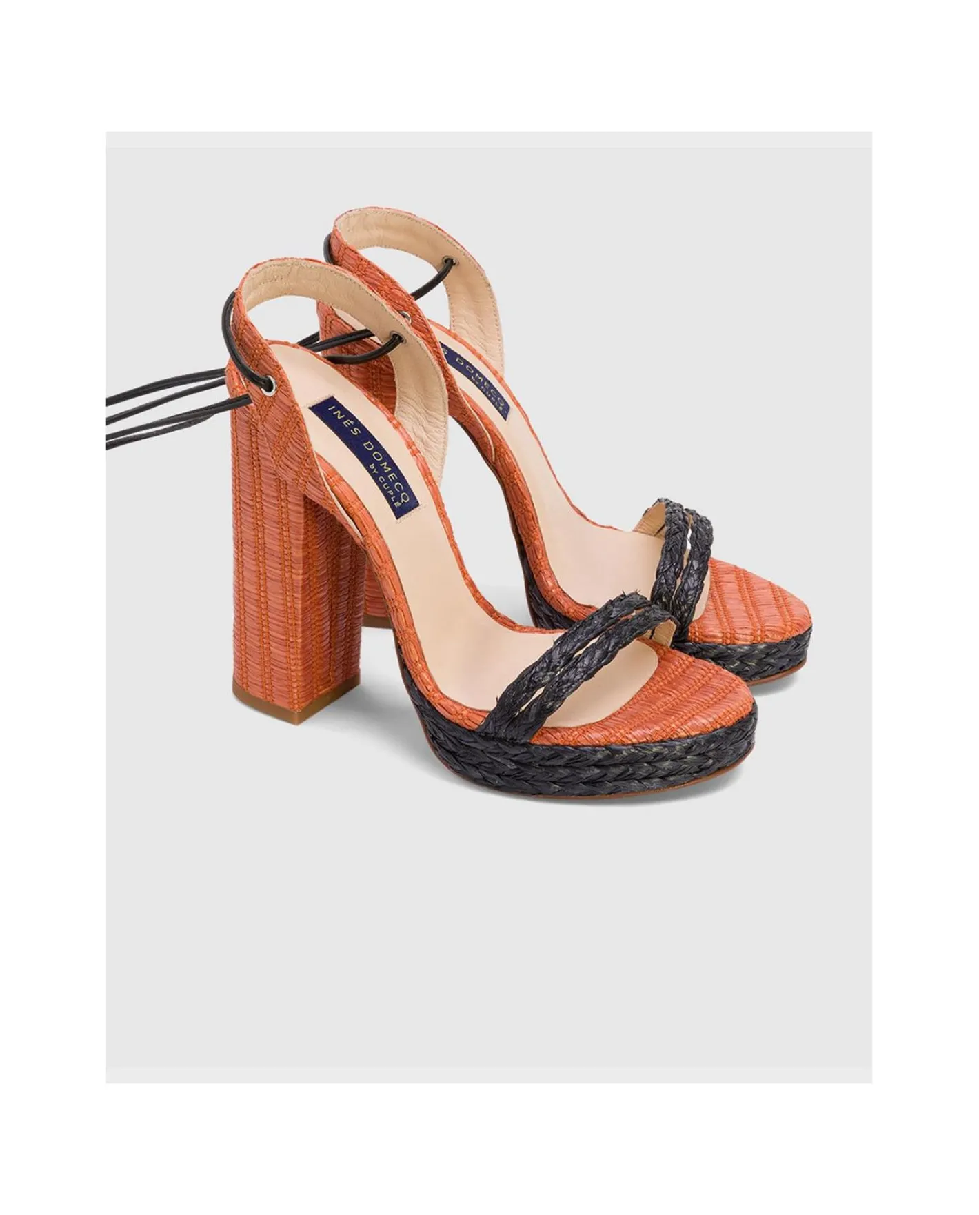 Cuplé Sandalia El Puerto Rafia Naranja^Mujer Zapatos Tacón