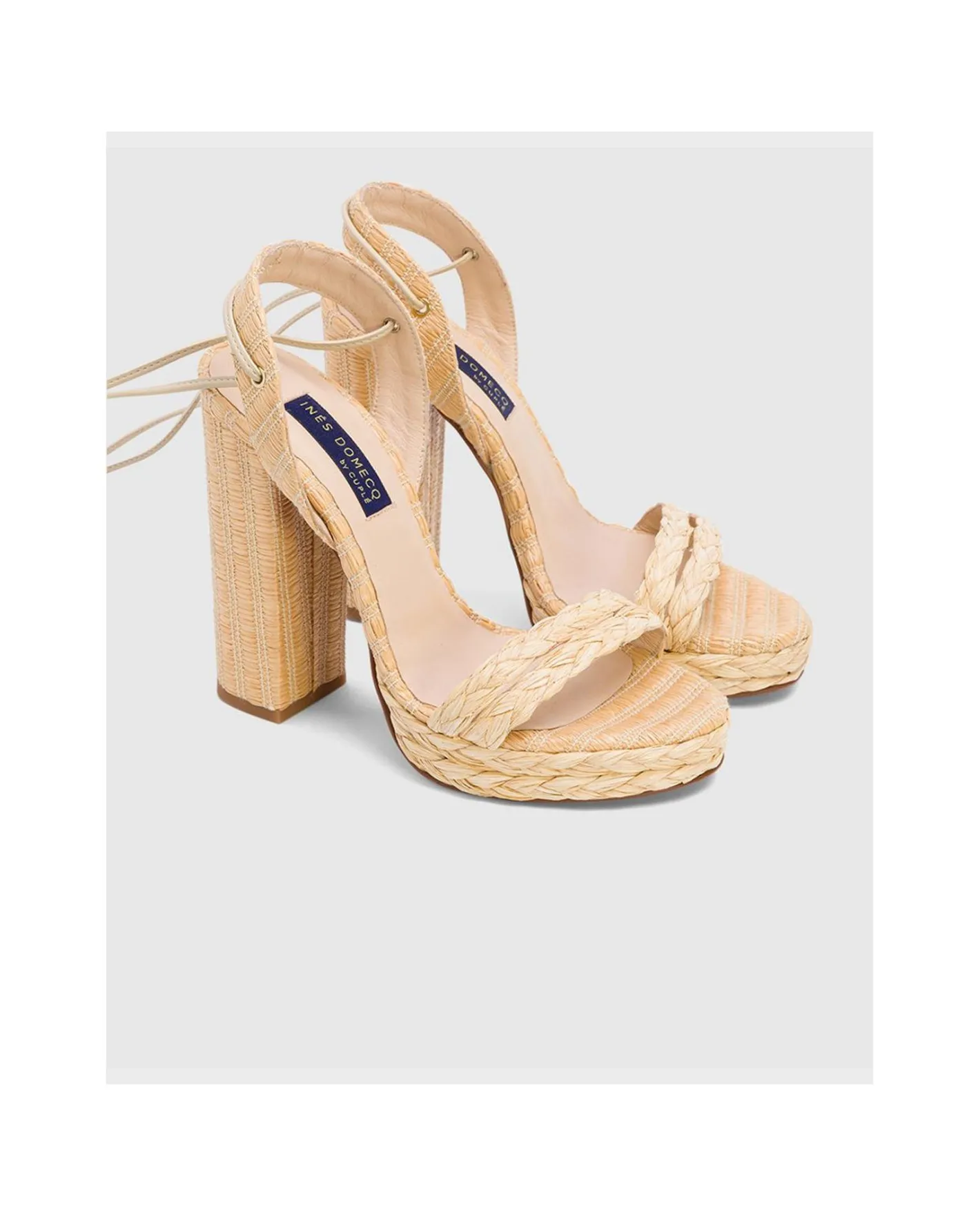 Cuplé Sandalia El Puerto Rafia Beig^Mujer Zapatos Tacón