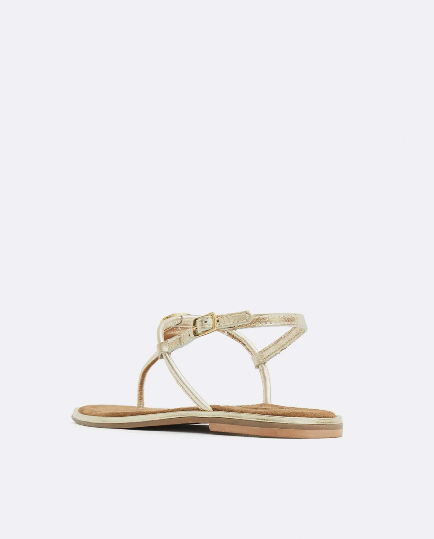 Cuplé Sandalia Punta Cuadrada Napa Oro^Mujer Sandalias