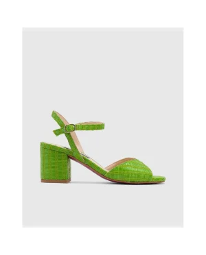 Cuplé Sandalia Sanlucar Rafia Verde^Mujer Zapatos Tacón