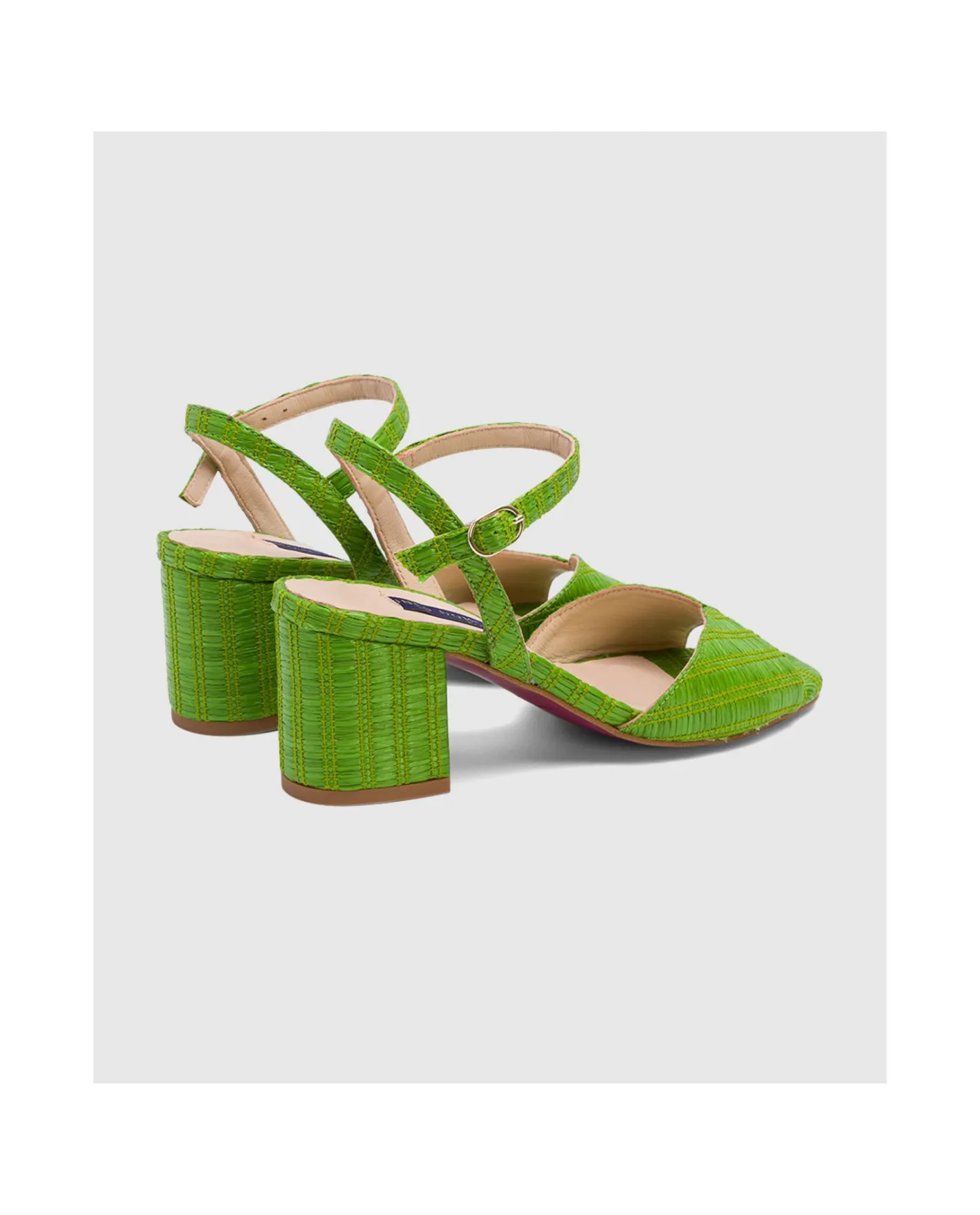 Cuplé Sandalia Sanlucar Rafia Verde^Mujer Zapatos Tacón