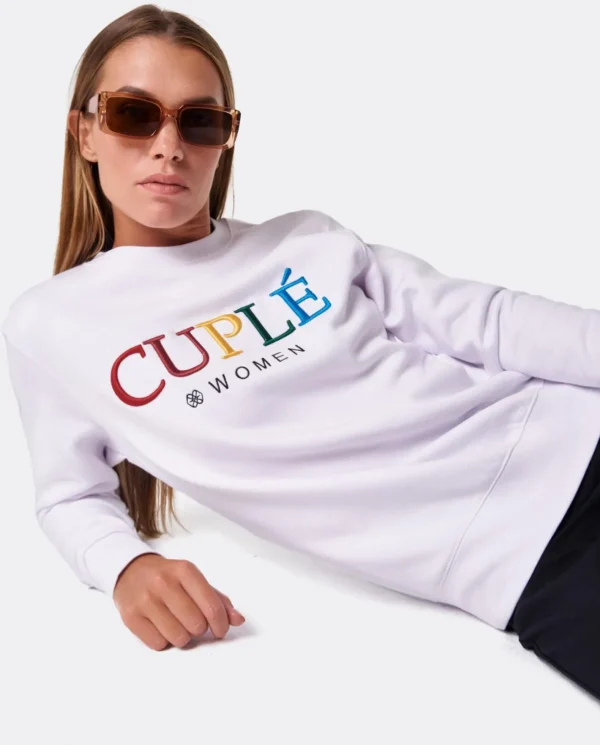 Cuplé Sudadera Punto Sudadera Blanco^Mujer Sudaderas Y Jerseis
