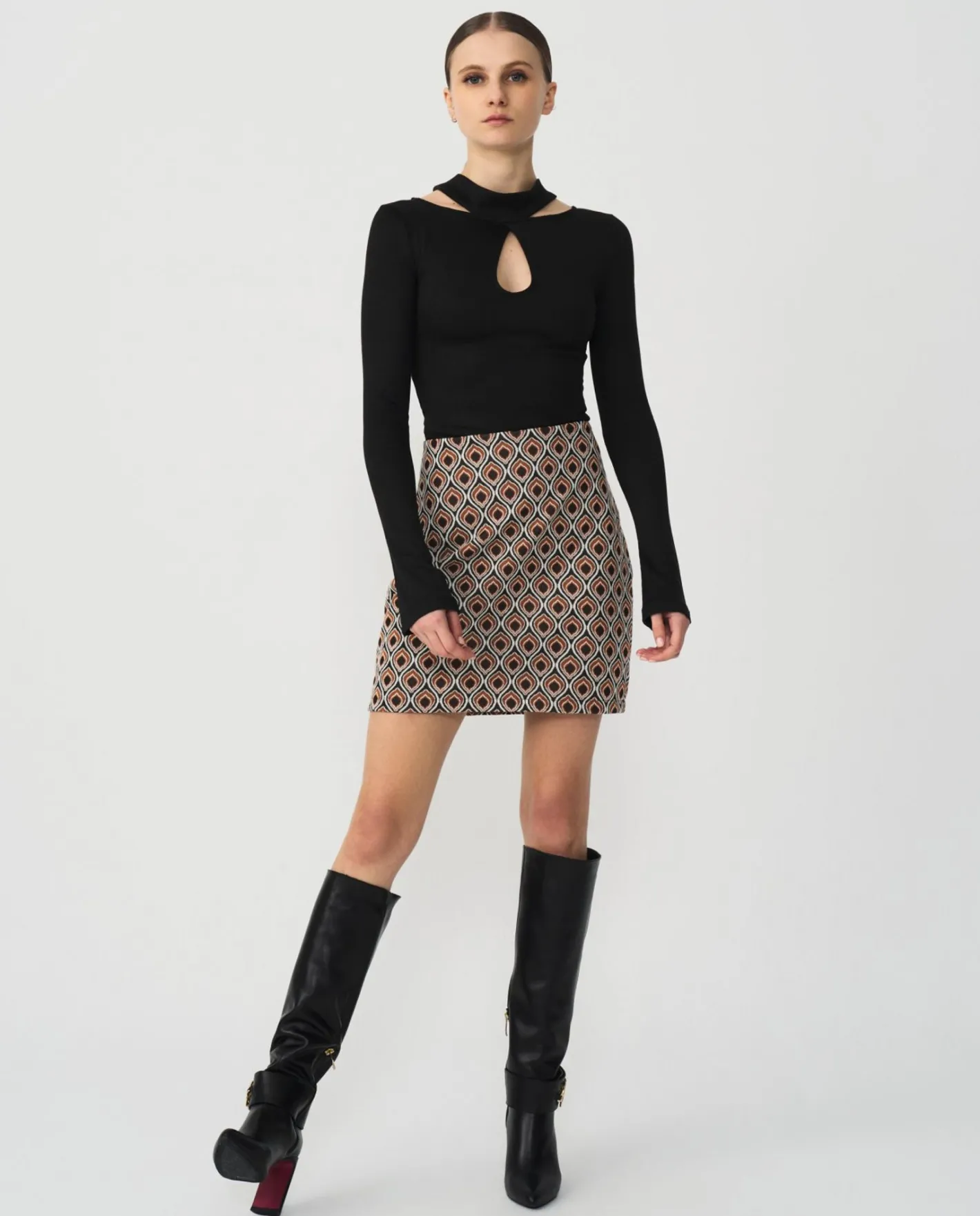Cuplé Top Escote Lagrima Punto Negro^Mujer Camisas Y Tops