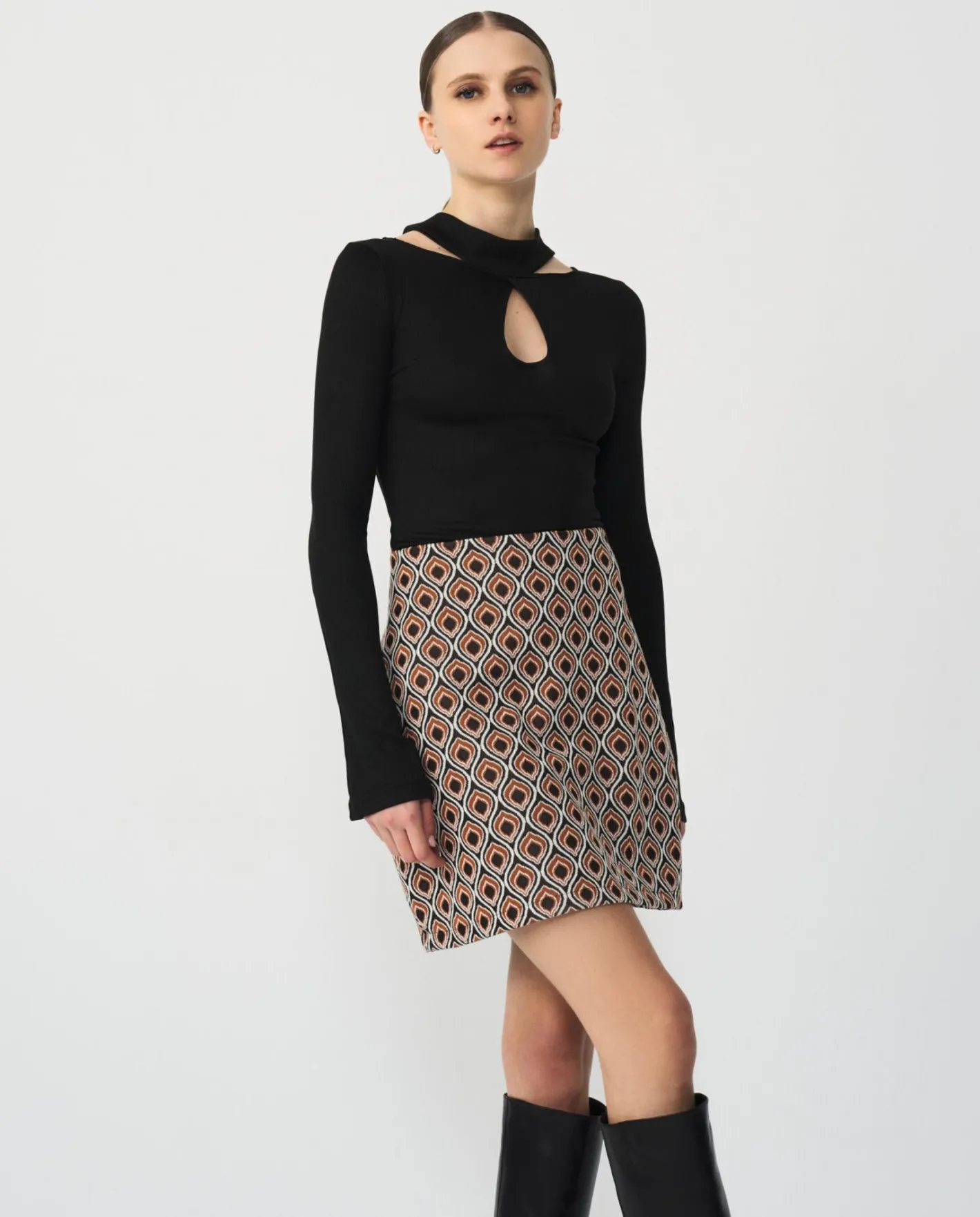 Cuplé Top Escote Lagrima Punto Negro^Mujer Camisas Y Tops
