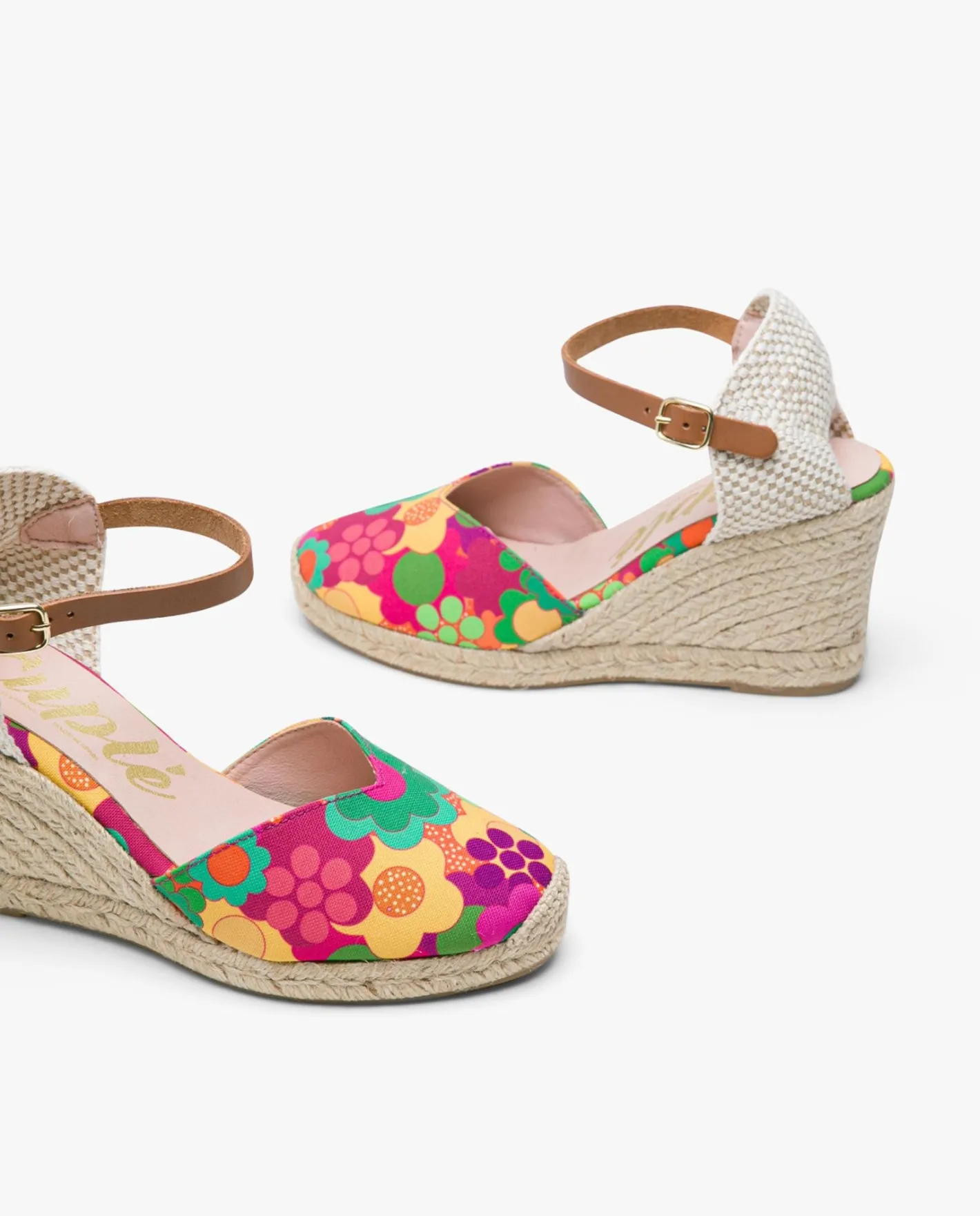 Cuplé Valenciana Pico Tejido Estampado Flores^Mujer Cuñas