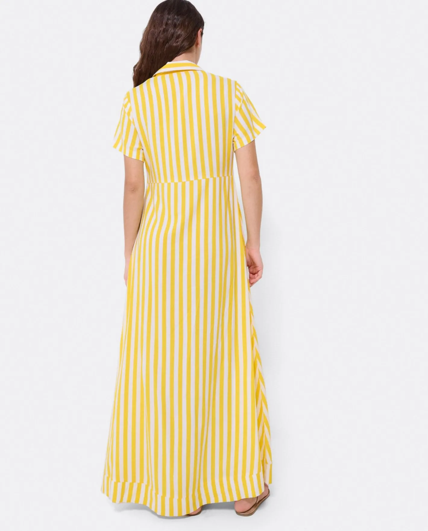Cuplé Vestido Camisero Largo Viscosa Amarillo^Mujer Vestidos