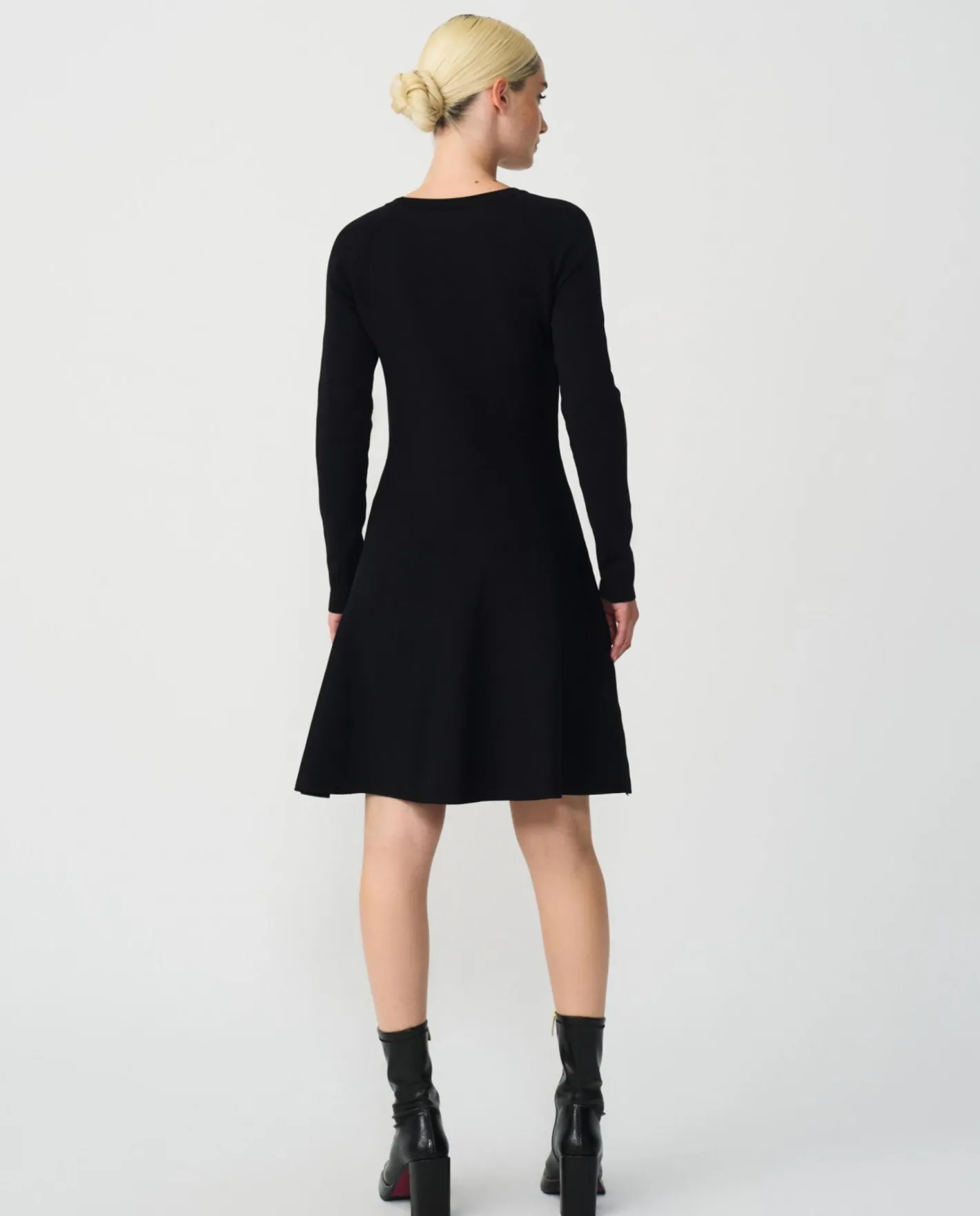 Cuplé Vestido Corto Perlas Punto Negro^Mujer Vestidos