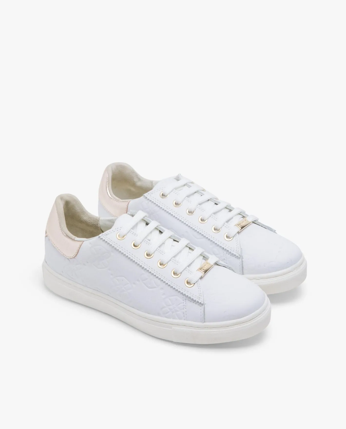 Cuplé Zapatillas Piel Logos Blanco^Mujer Deportivas