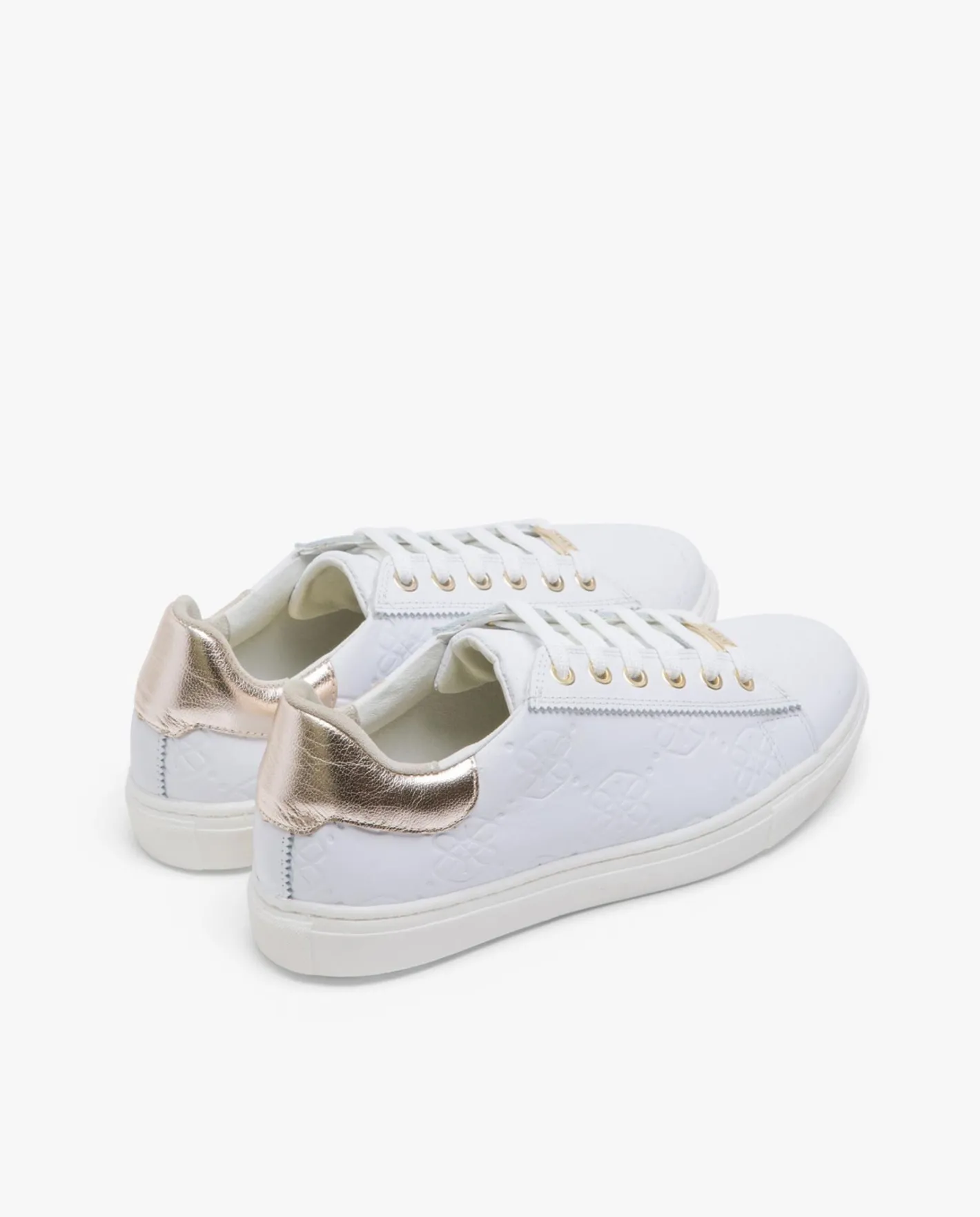 Cuplé Zapatillas Piel Logos Blanco^Mujer Deportivas