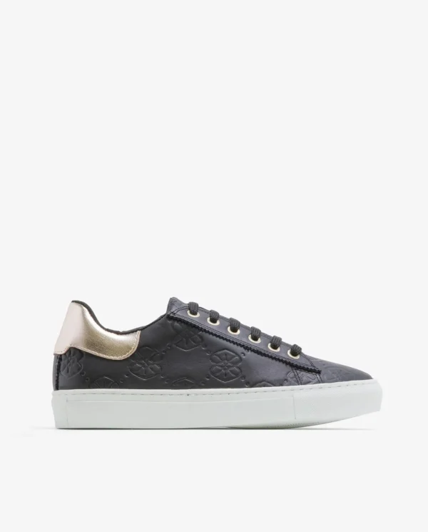 Cuplé Zapatillas Piel Logos Negro^Mujer Deportivas