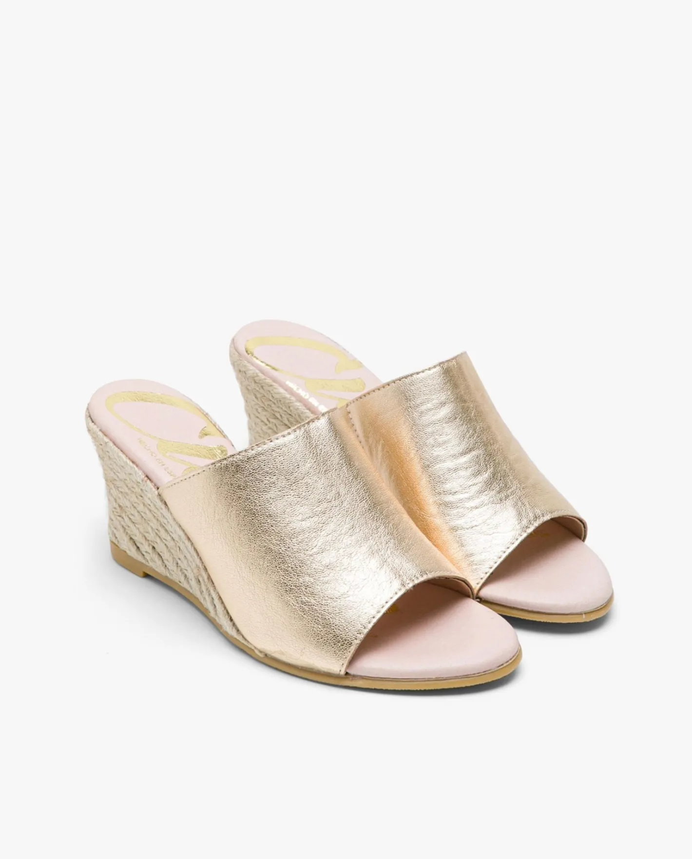 Cuplé Zueco Cuna Napa Metalizado Oro^Mujer Zuecos